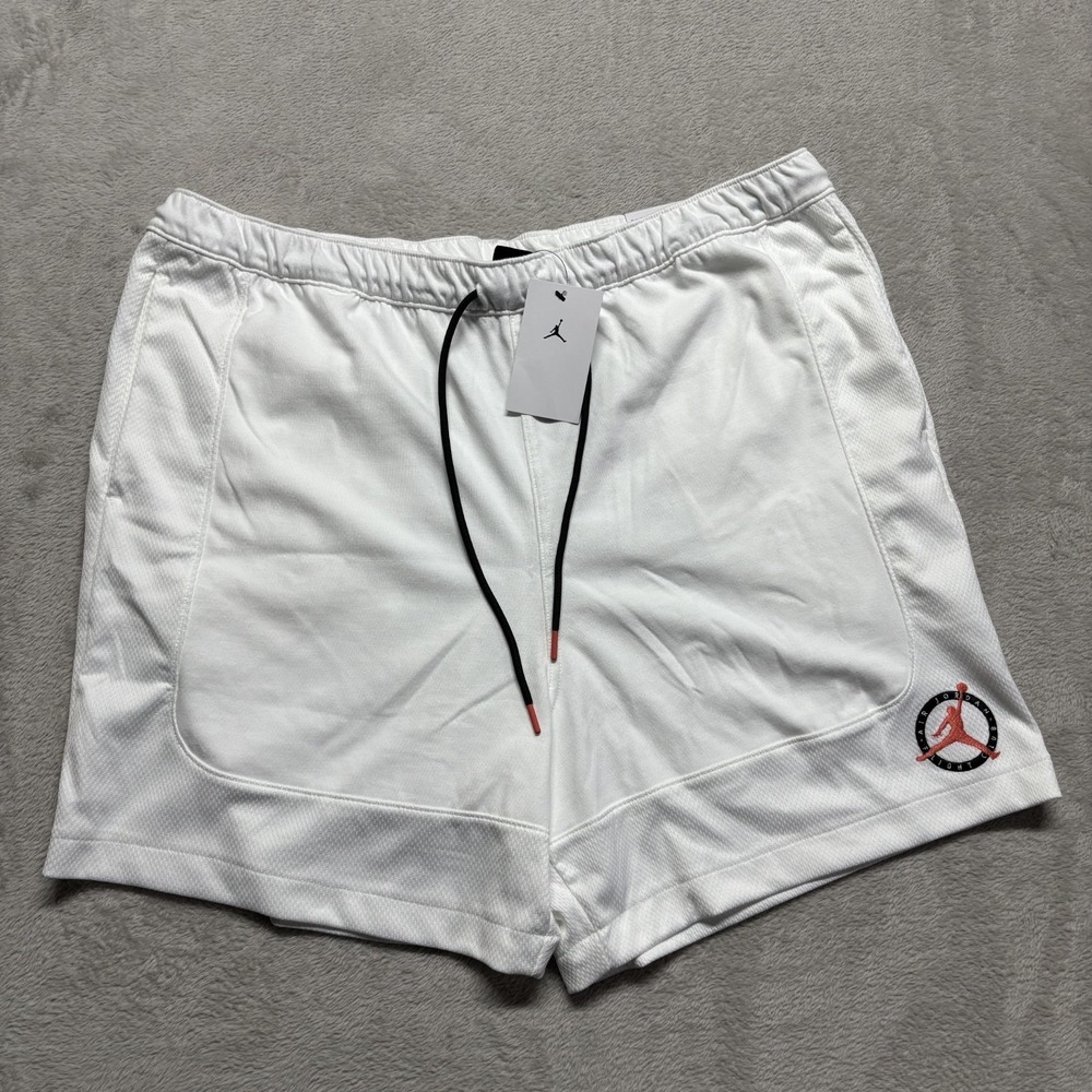 NWT‎ Nike Air Jordan Flight Club Athletic Shorts Men's XXL White Mesh DX9722-100